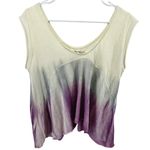 Free People Spring Break Combo Dip Tie Dye Paradise Tee Ombre Cream Purple XS Photo 1