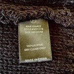 J.O.A. Sweater Womens Medium Black Fringe Open Knit Long Sleeve Crew Neck Party Photo 4