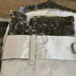 C2 Studio Velvet Trim Trench Coat Size Medium,‎ Gray Photo 5