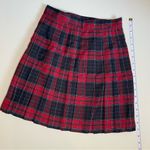 💎 RARE Vintage Schoolgirl Skirt 🖤 ❤️ Red Size XS Photo 4