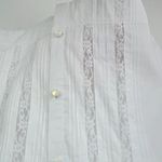 NWOT Violets & Roses Puff Sleeve Lace Detail Button Front Shirt Size Small S NEW Photo 4