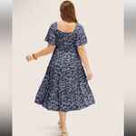 Bloomchic  Ditsy Floral Drawstring Ruched Pocket Ruffle Tiered Dress Photo 3