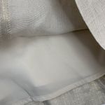 J Crew Sz 2 Dress Beige Gold Metallic Linen Shift Grommet V Photo 7