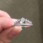 Silver Women Princess Crown Ring Photo 3
