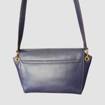 Ralph Lauren Lauren Purple Blue Leather Crossbody Bag Gold Hardware RLL Logo Photo 5