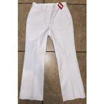 Spanx New Women Pants Size Medium Classic White Kick Flare Pull On High Waisted Photo 15