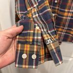 Cruel Girl  Shirt Blouse Western‎ Button Down Plaid Blue Orange Red XL Cotton Photo 3