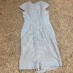 Antonio Melani Light Blue Eyelet Lace Cap Sleeve Asymmetric Cocktail Dress Sz 2 Photo 7