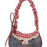 Stylish Red and Gray Women's Bag Photo 0