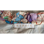 Karlie | Women's Rayon Lightweight Boho Abstract Colorful Floral Blouse | Small Photo 2