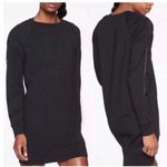 Athleta Snappy Button Arm Sweatshirt Mini Dress S Black Photo 6