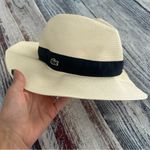 Lacoste  Cream Paper Yarn Fedora Hat Photo 1