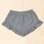 South Moon Under  Linen Striped Ruffle Coverup Shorts Photo 1
