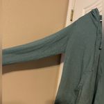 LOGO By Lori Goldstein Logo Lounge By Lori Goldstein Green Zip Up Mixed Media Hooded Sweatshirt Size L Photo 2