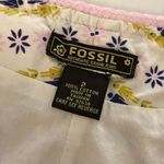 Fossil  Skirt A Line Novelty Print Floral Figures A Line Purple Yellow Ivory 2 Photo 2