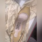 Salvatore Ferragamo beige Peep-Toe Heels $550 pump designer luxury spring formal Photo 6