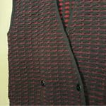Tahari  Vintage Wool Alpaca Knit Vest Womens Medium Black Red Made In Italy Photo 1