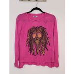 Lauren Moshi  Helena Rasta Lion Sweater Pink Small Photo 1