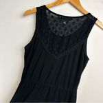 prAna Trixie Black Organic Cotton Asymmetric Dress Sz Medium Jersey Mesh Photo 12