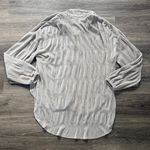 Free People  Gray Velvet Button Down Shirt Size Small My Best Top Oversized Photo 2
