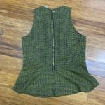 H&M Textured Peplum Sleeveless Zip Back Top Women's Size Large Yellow Black Photo 2