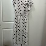 The Great Jones White Polka Dot Ruffle Sleeve Dress Size Large $250 Photo 4