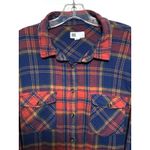 RSQ  Collective 2 Pocket Button Plaid Flannel Shirt Womens L Lumberjack Gorpcore Photo 1
