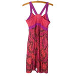 prAna  Women’s Amaya Dress Size Medium in Berry Scallop Photo 7