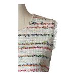J.Crew  Dress Women 8 White Multicolor Striped‎ Tweed Sheath Mini Preppy Career Photo 6