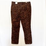 Talbots  Straight Leg Corduroy Pant Full Length High Waist Leopard Print 16W NWT Photo 2