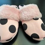 Victoria's Secret Pink and Black Polka Dot Slippers med 7/8 New Photo 3