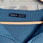 SheIn Blue  Long Sleeve Crop Top Photo 1