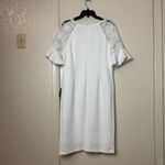 Ronni Nicole  Elegant White Lace Sleeve Dress Size 12 Photo 3