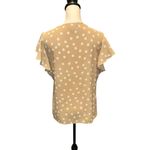 White House | Black Market  Women's Short Sleeve Top Tan White Small Photo 1