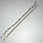 2 Vintage Avon Silver Tone & Clear CZ Rhinestone Bracelets Photo 2