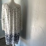 Siren Lily  White and Blue Long Sleeve Dress Photo 3