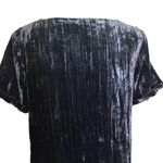 Anthropologie  Floreat Blue Crushed Velvet Pocket Dress X- Small Photo 6