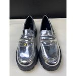 Nine West  Women's Silver Chunky Heel Shoes/Loafers Size 7.5 SKU 5986 Photo 1