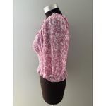 Lush Clothing Lush Milkmaid Top Size Small Pink Babydoll Smocked Puff Sleeve Crop Ruffle Photo 1