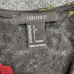 Forever 21 Black and Red Rose Lace Y2K Midi Dress V-Neck Sexy Gothic Large Sleeveless Sexy Photo 6