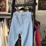 Alessandra Rich Crystal Button High Waist Stirrup Jeans Blue Size 25 Photo 5