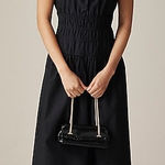 J.Crew  Hyacinth Midi Dress Cotton Poplin Black A-Line Smocked Sleeveless NWT M Photo 0