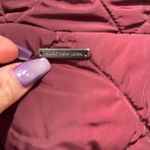 Andrew Marc MNY Performance Wine Quilted Puffer Vest with Black Faux Leather Photo 8