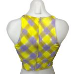 & Other Stories & Other Stories Yellow Purple Plaid Sleeveless Tank Cami Camisole Crop Top Sz 2 Photo 5
