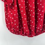 Blue Rain Top Blouse Size Medium Cropped Stars Patriotic Patriot 4th of July Photo 4