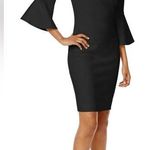 Calvin Klein Peplum Half Sleeve Sheath Dress, Black, Size 2, EUC Photo 0