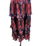 Hutch Luna Dress Gown Maxi Floral Print Tiered Navy Blue Pink Size US 10 Photo 5