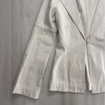 Weekday  womens khaki canvas blouse top S white tan sexy blazer Photo 4