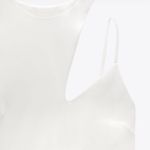 ZARA  short asymmetrical mini dress in off-white Photo 4