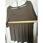 Style and Co Womens Brown Flowy Boho Shirt Bell Sleeves Size‎ XL Photo 4